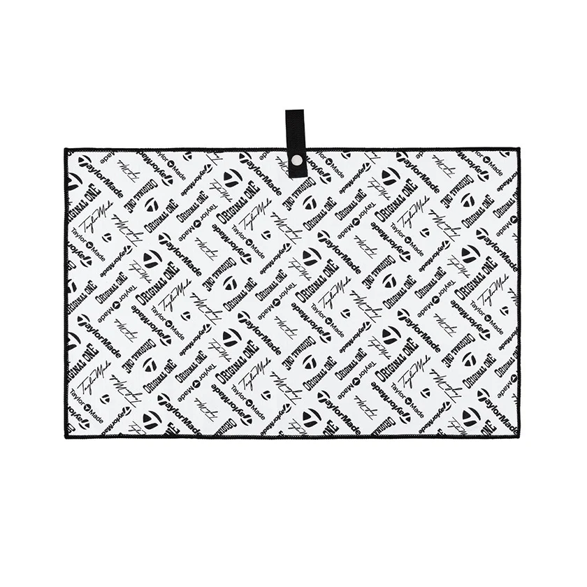 TAYLORMADE TM Logo Cart Towel (White/Black)