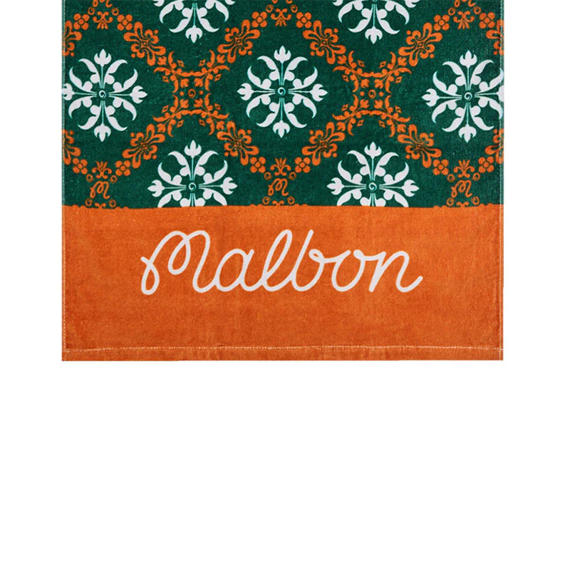 MALBON GOLF Vacation Club Golf Towel (Orange/Green) - Image 3