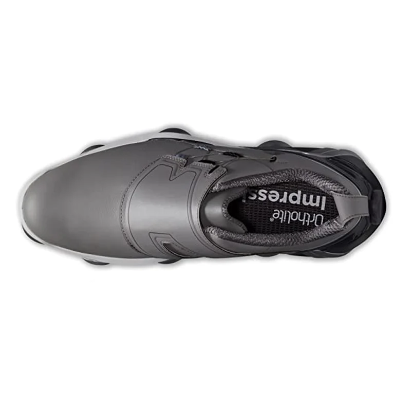 FOOTJOY Tour Alpha BOA Men's Spiked Shoes (Grey/Charcoal/Orange) - Image 3