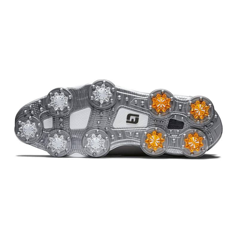 FOOTJOY Tour Alpha BOA Men's Spiked Shoes (Grey/Charcoal/Orange) - Image 4