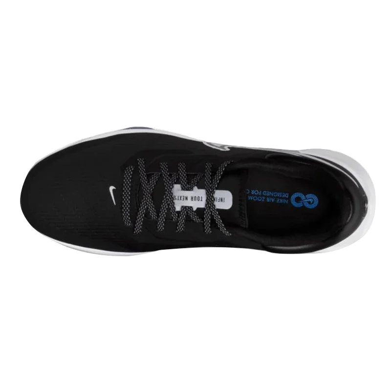 NIKE Air Zoom Infinity Tour Men's Spiked Shoes (Black/White/Blue) - Image 3