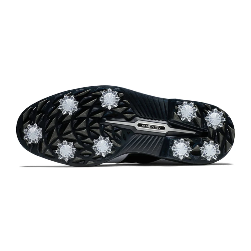 FOOTJOY Premiere Packard Lace Men's Spiked Shoes (White/Black) - Image 4