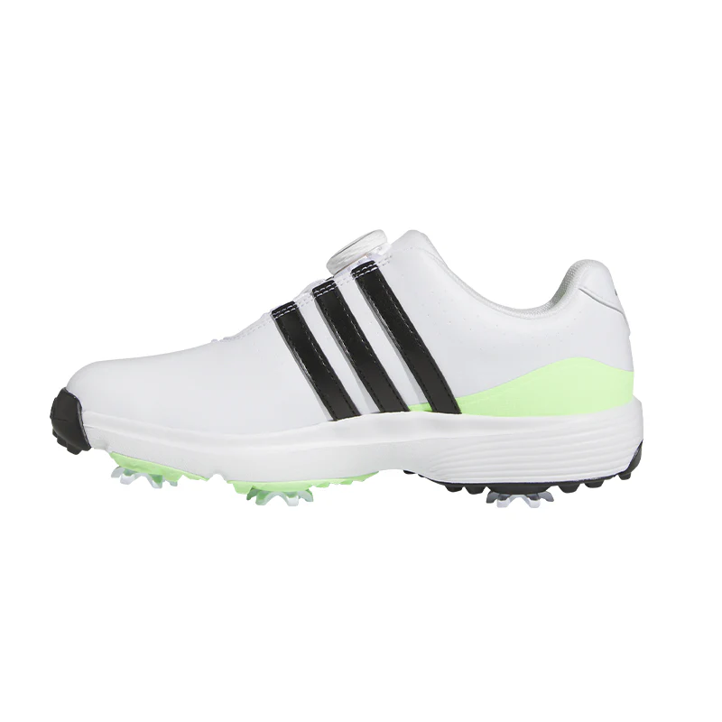 ADIDAS Tour360 BOA Junior Spiked Shoes (White/Black/Green) - Image 2