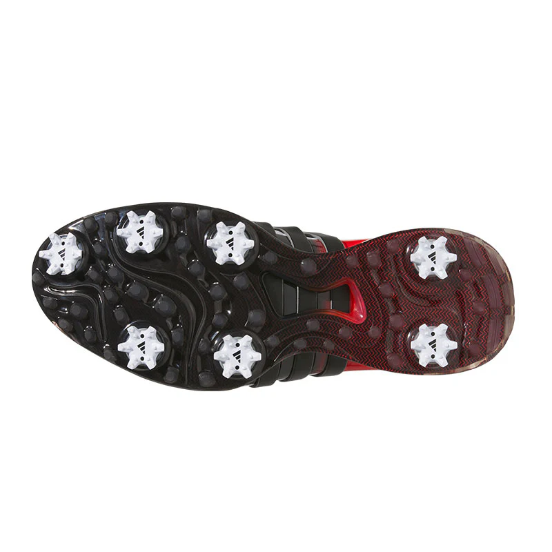 ADIDAS Tour360 24 Men's Spiked Shoes (White/Black/Red) - Image 4