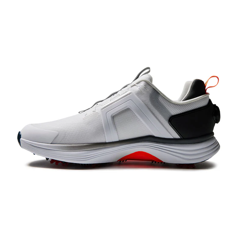 FOOTJOY Hyperflex BOA Men's Spiked Shoes (White/Grey/Red) - Image 2