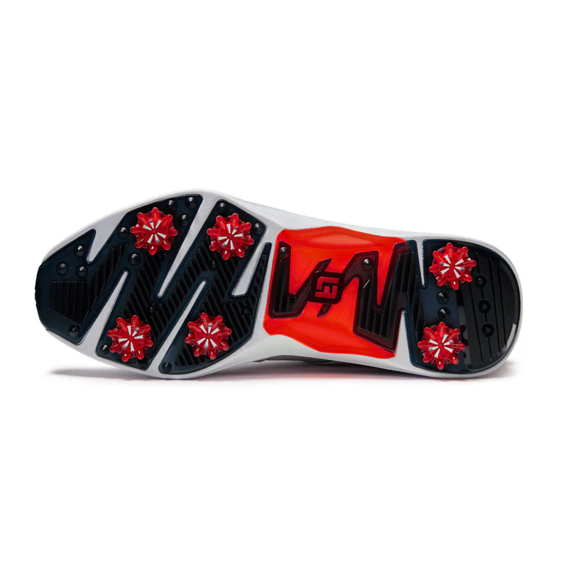 FOOTJOY Hyperflex BOA Men's Spiked Shoes (White/Grey/Red) - Image 4