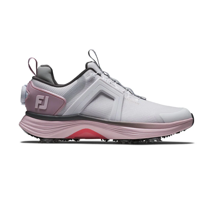 FOOTJOY Hyperflex BOA Women's Spiked Shoes (White/Pink/Charcoal)