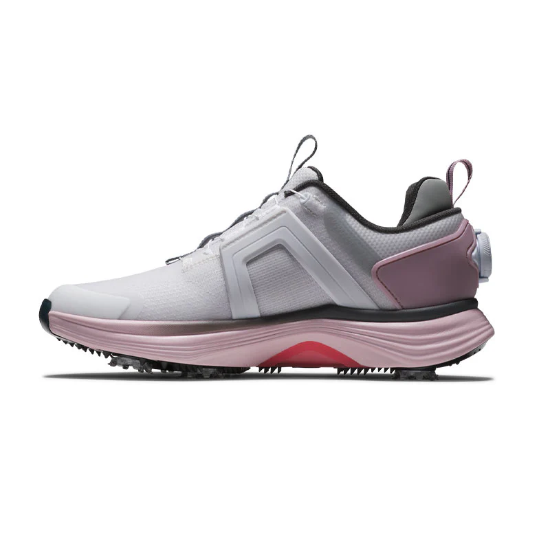 FOOTJOY Hyperflex BOA Women's Spiked Shoes (White/Pink/Charcoal) - Image 2