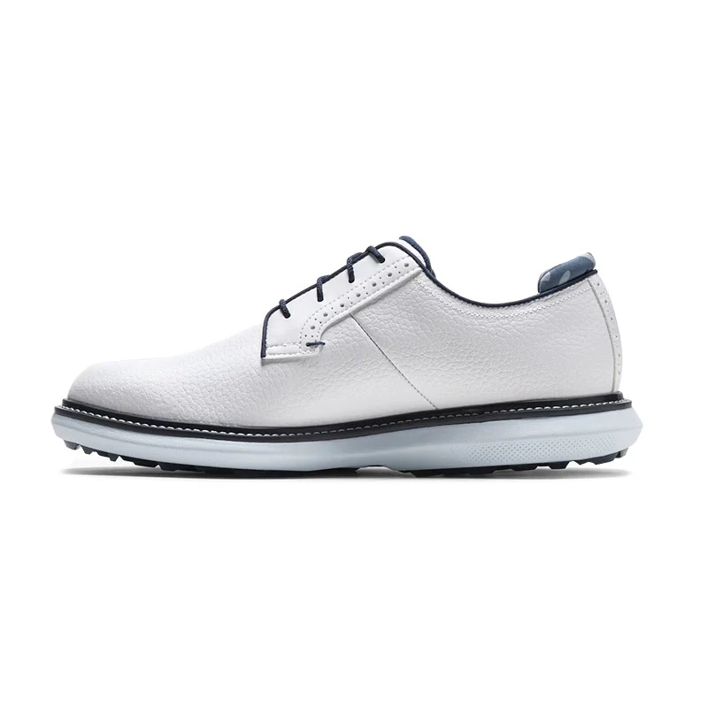 FOOTJOY Traditions Men's Spikeless Shoes (White/Navy/Blue) - Image 2
