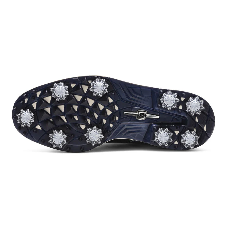 FOOTJOY Premiere Packard Men's Spiked Shoes (White/Blue/White) - Image 4