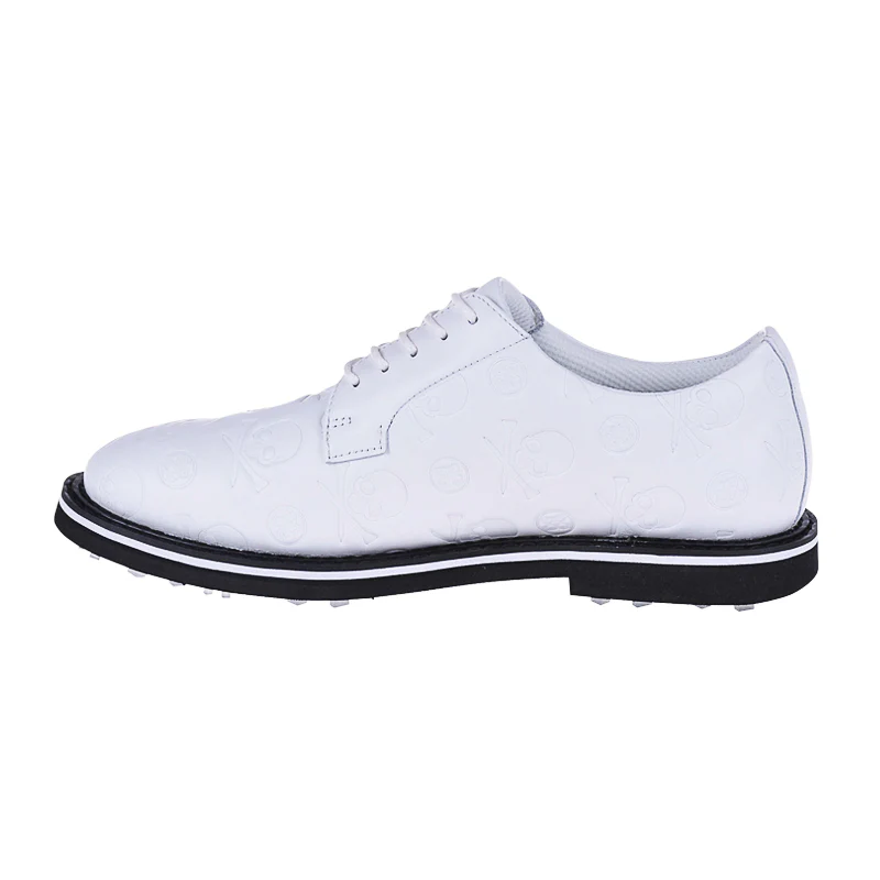 GFORE Embossed Gallivanter Men's Spikeless Shoes (Snow/Onyx) - Image 2