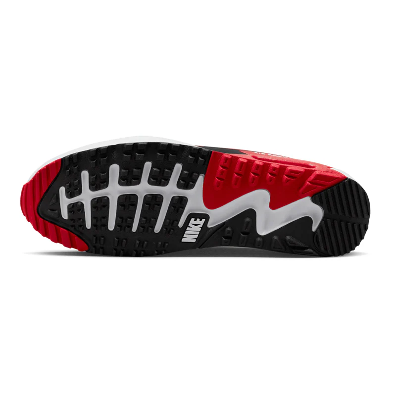 NIKE Air Max 90G Men's Spikeless Shoes (White/Red/Black) - Image 4