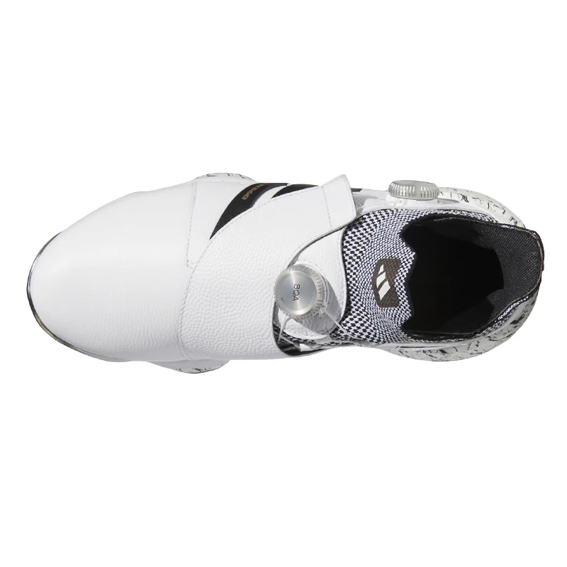 ADIDAS Tour360 Twin BOA Men's Spikeless Shoes (White/Black/Silver) - Image 3