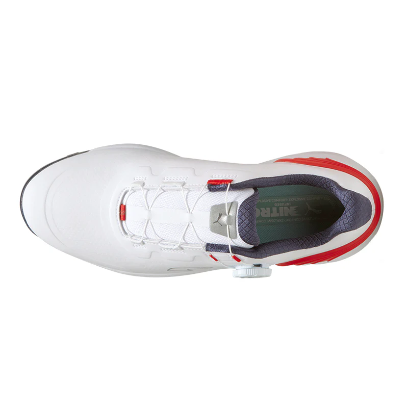 PUMA ALPHACAT Nitro Disc Men's Spikeless Shoes (White/Red/Navy) - Image 3