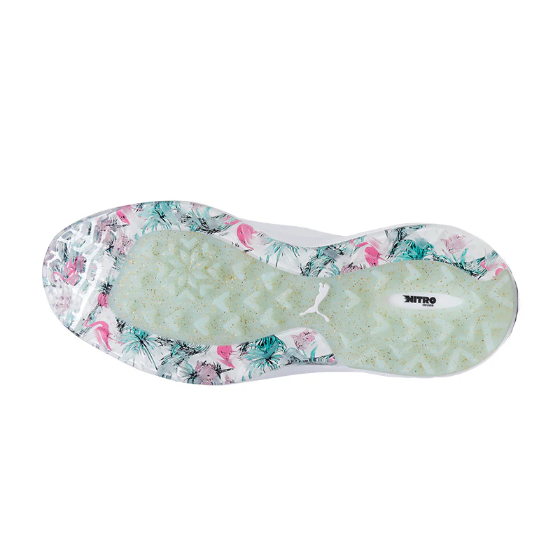 PUMA ALPHACAT Nitro Lace Men's Spikeless Shoes (White/Green/Pink) - Image 4