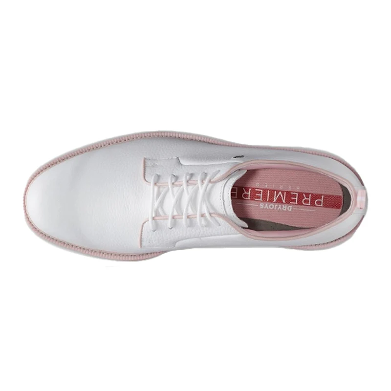 FOOTJOY Pastels Lace Men's Spikeless Shoes (White/White/Pink) - Image 3