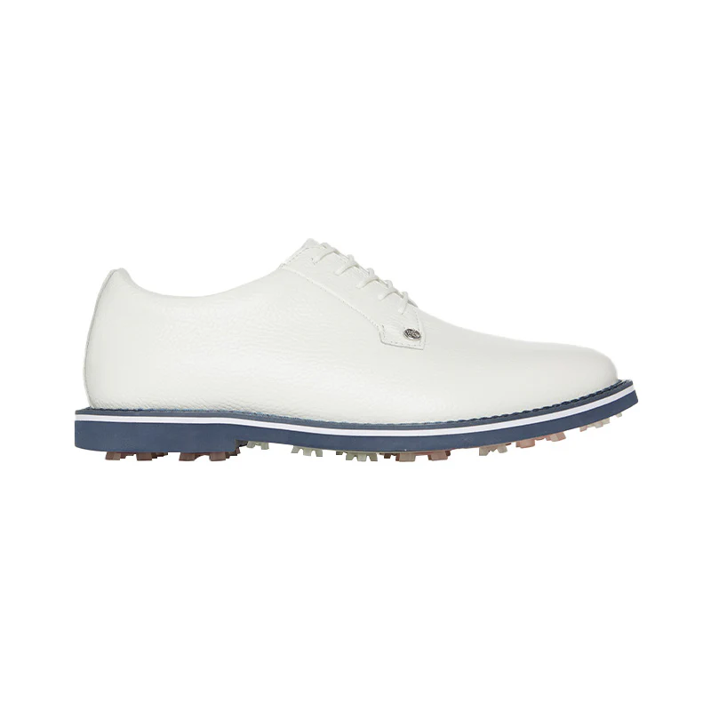 GFORE Gallivanter Pebble Leather Men's Spikeless Shoes (Snow/Monument)