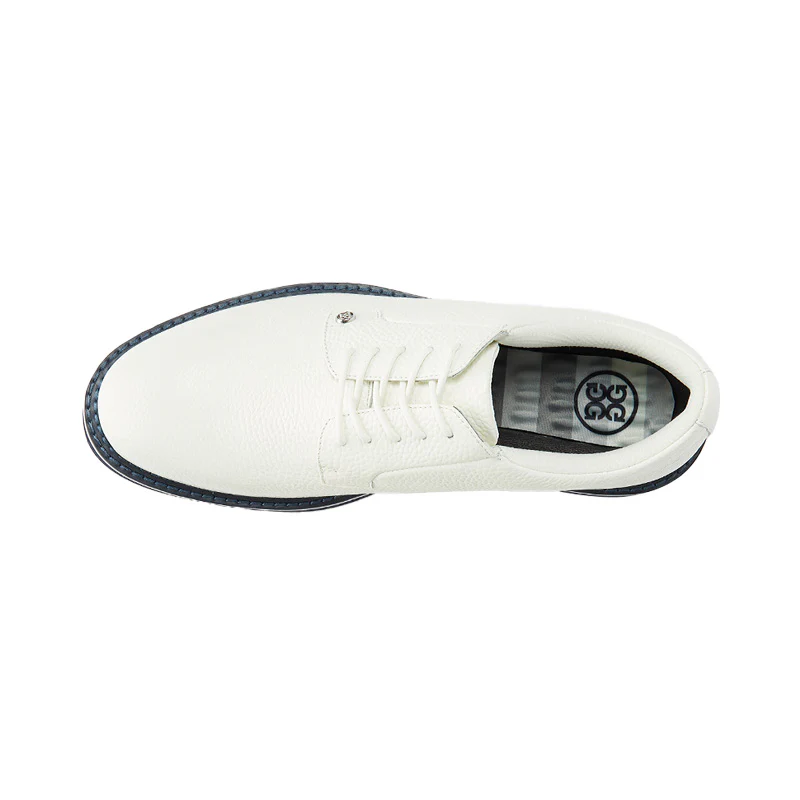 GFORE Gallivanter Pebble Leather Men's Spikeless Shoes (Snow/Monument) - Image 3