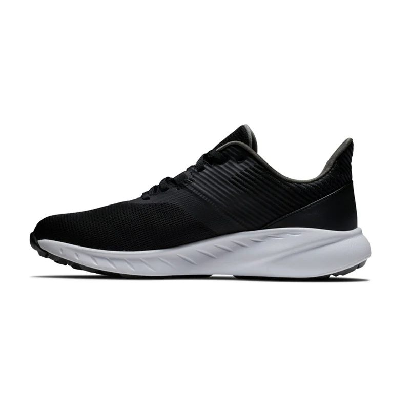FOOTJOY Flex Men's Spikeless Shoes (Black/Black/White) - Image 2