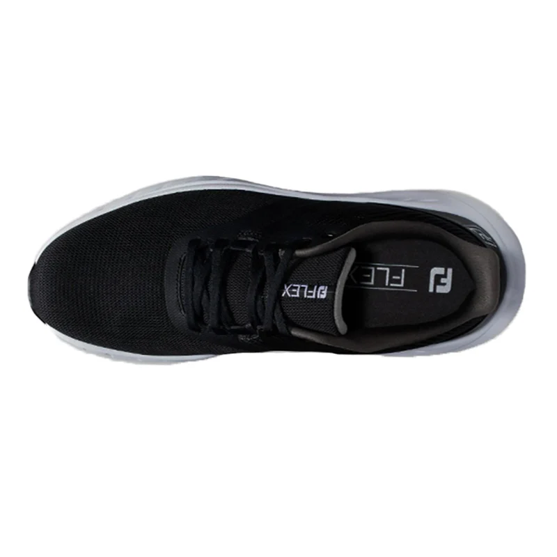 FOOTJOY Flex Men's Spikeless Shoes (Black/Black/White) - Image 3