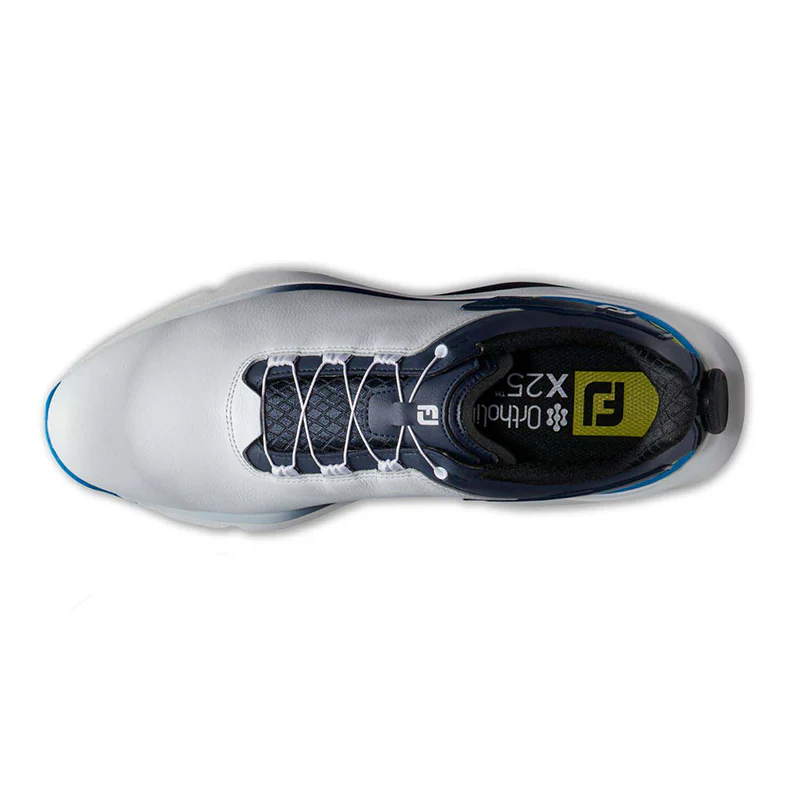 FOOTJOY Pro/SLX BOA Men's Spikeless Shoes (White/Navy/Blue) - Image 3