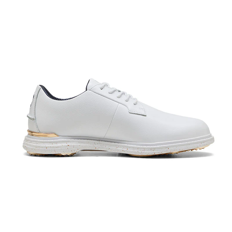 PUMA Royale Men's Spikeless Shoes (White/Navy/Gold)