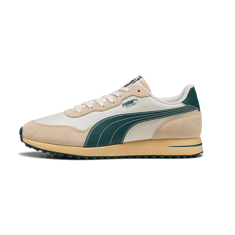 PUMA Helsinki G Men's Spikeless Shoes (Ivory/Green) - Image 2