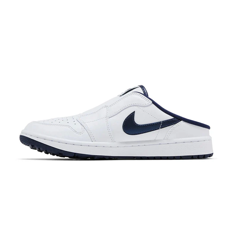 NIKE Air Jordan Mule Men's Spikeless Shoes (White/Navy) - Image 2