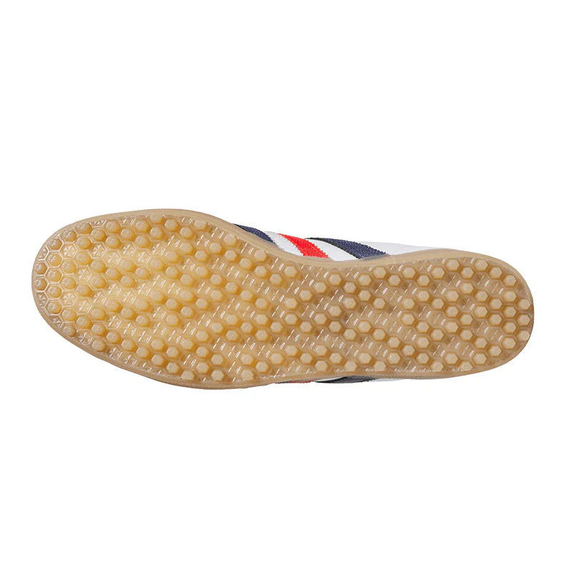 ADIDAS Gazelle Unisex Spikeless Shoes (White/Blue/Red) - Image 4