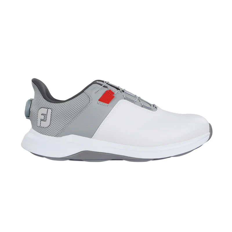 FOOTJOY Pro Lite BOA MenÆs Spikeless Shoes (White/Grey/Red)