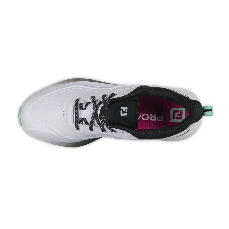FOOTJOY Pro/SL Men's Spikeless Shoes (White/Black/Green) - Image 3