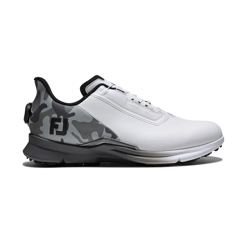 FOOTJOY FJ Fuel BOA Men's Spiked Shoes (White/Grey/Black)