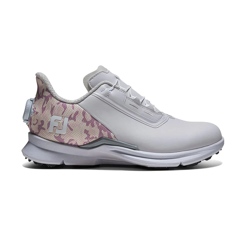 FOOTJOY FJ Fuel BOA Women's Spikeless Shoes (White/Pink/Purple)