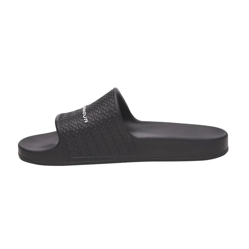 UNDER ARMOUR Men's Shower Slides (Black/Black/White) - Image 2