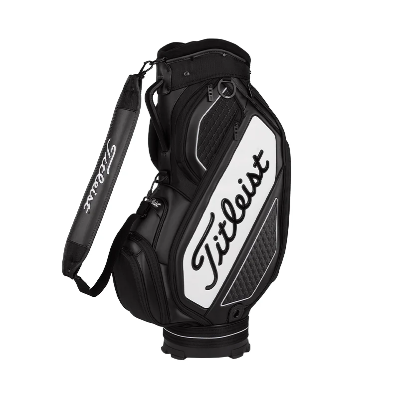 TITLEIST Jet Black Mid Staff Bag (Black/White)