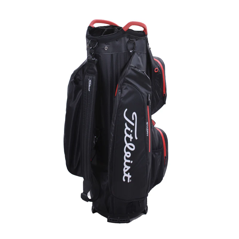 TITLEIST Cart 15 StaDry Cart Bag (Black/Black/Red) - Image 2