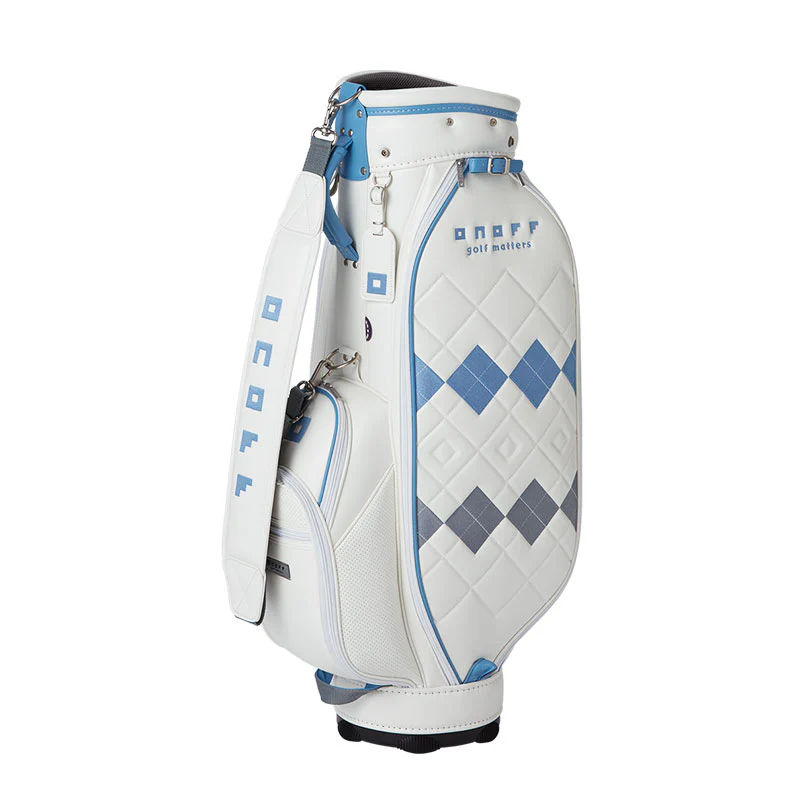 ONOFF OB7923 8.5" Women's Caddie Bag (White/Blue)