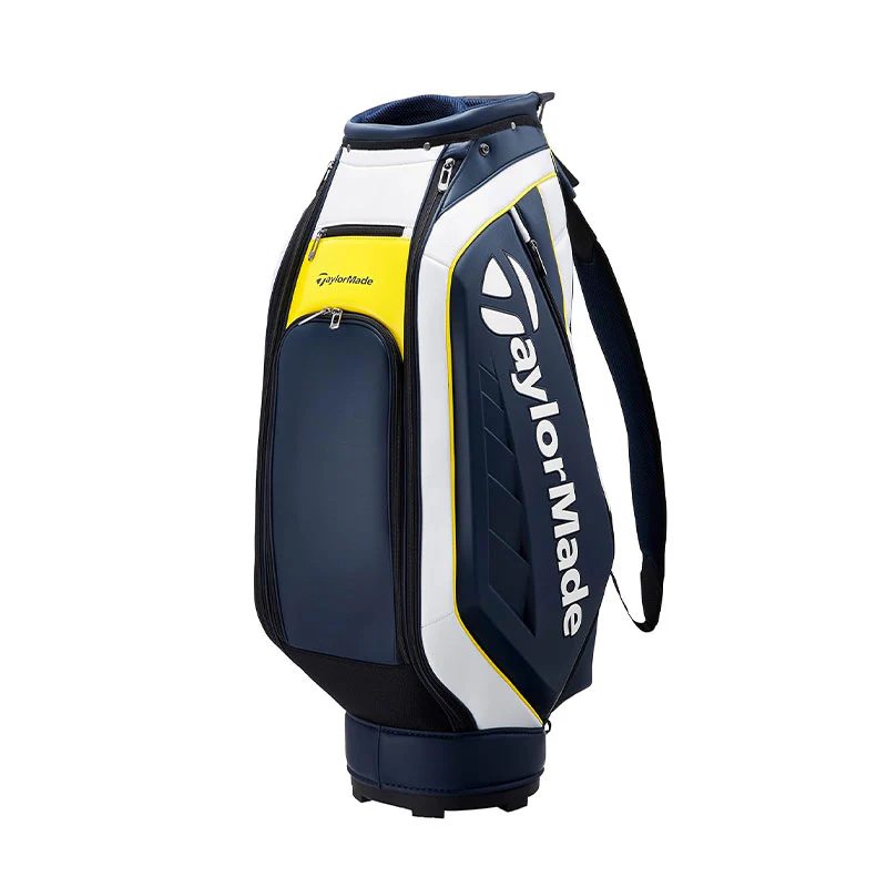 TAYLORMADE 9.5" Auth-Tech Cart Bag (Navy/White/Yellow) - Image 2