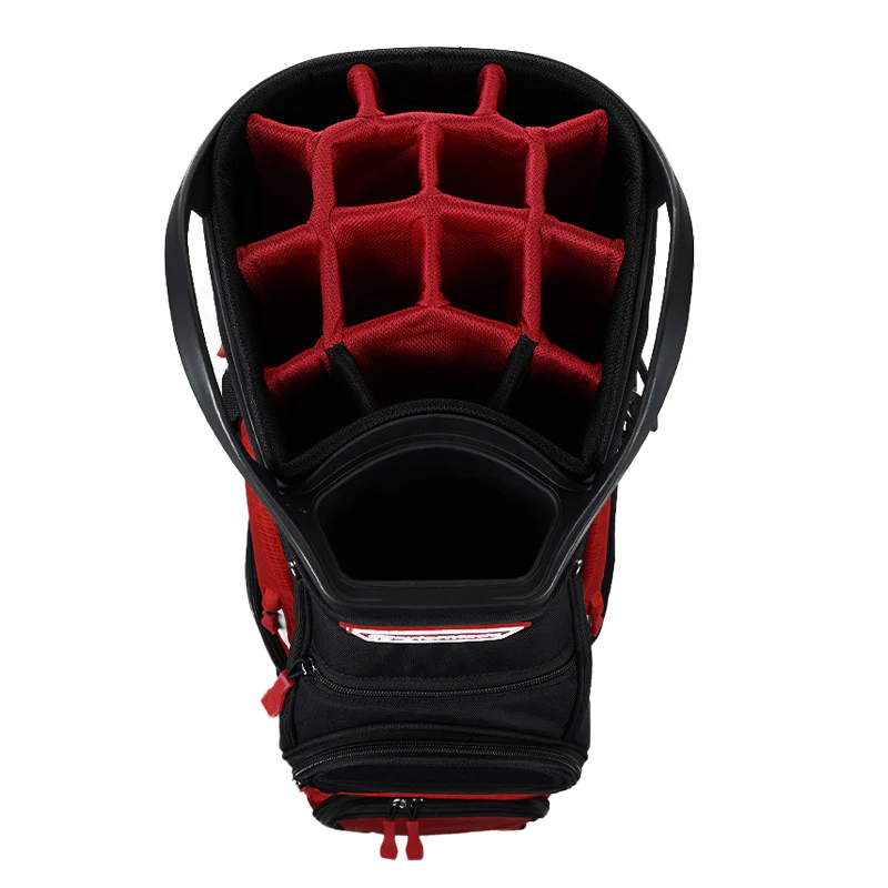 TAYLORMADE 9" Supreme Cart Bag (Black/Red) - Image 4