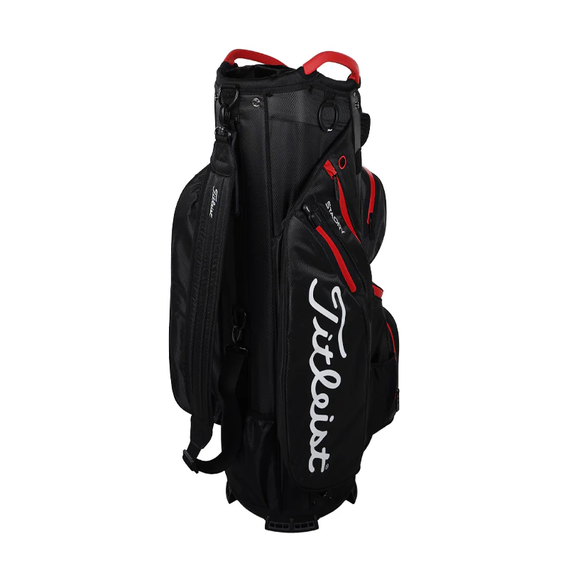 TITLEIST Cart 14 StaDry Cart Bag (Black/Black/Red) - Image 2