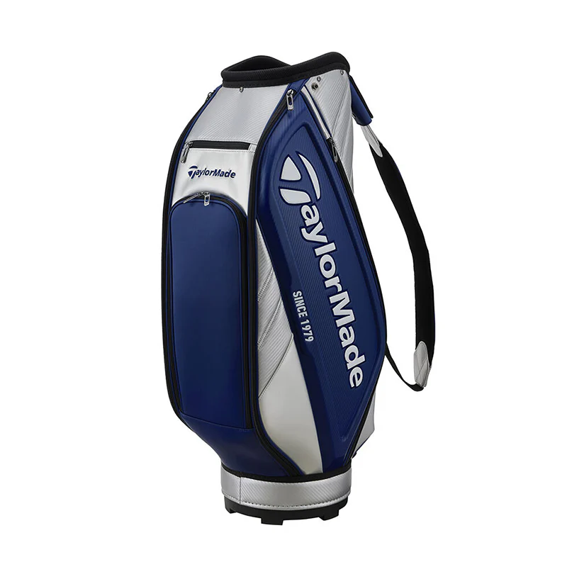TAYLORMADE 9.5" Auth-Tech Cart Bag (Silver/Navy) - Image 2