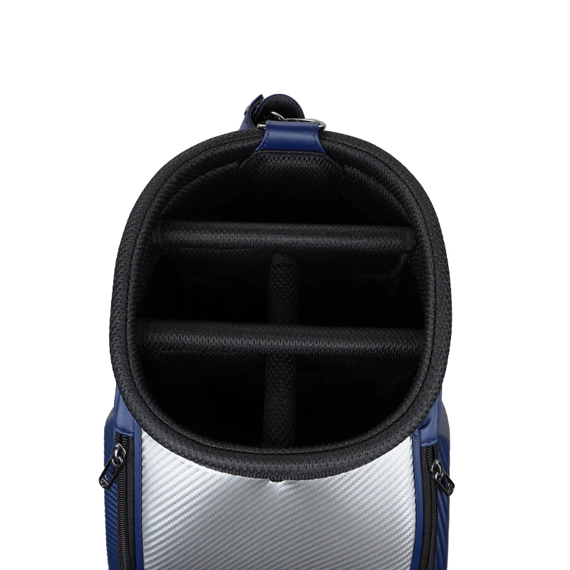 TAYLORMADE 9.5" Auth-Tech Cart Bag (Silver/Navy) - Image 4