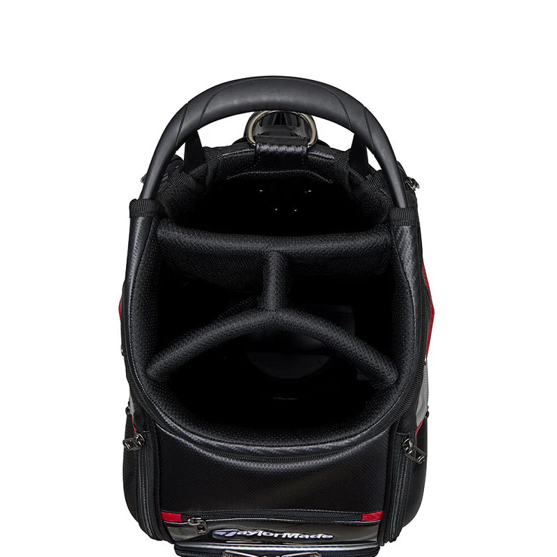 TAYLORMADE 9.5" Auth-Tech Cart Bag (Black/Red) - Image 4