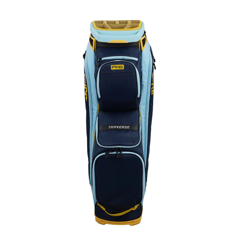 PING Traverse 244 Cart Bag (Navy/Crystal/Lemon) - Image 3