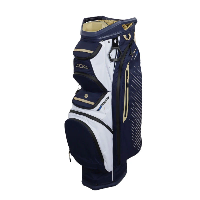 SUN MOUNTAIN 9" C130 H2NO 14-Way Cart Bag (Navy/White/Yellow)