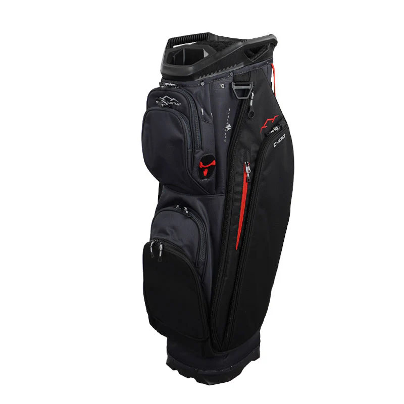 SUN MOUNTAIN 9" C100 14-Way Cart Bag (Grey/Black/Red)