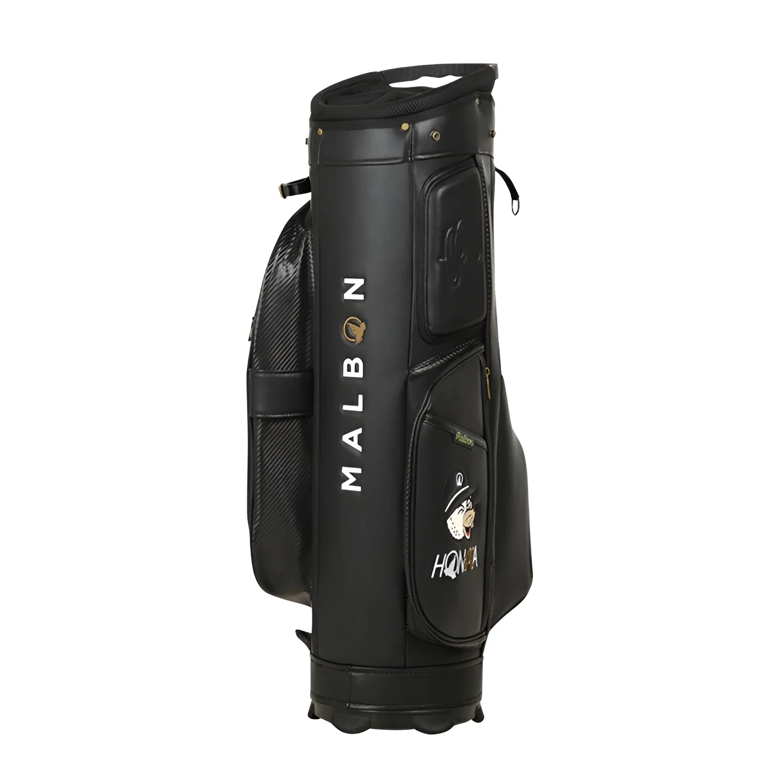 HONMA x Malbon Golf Premium 9" Cart Bag (Black) - Image 2
