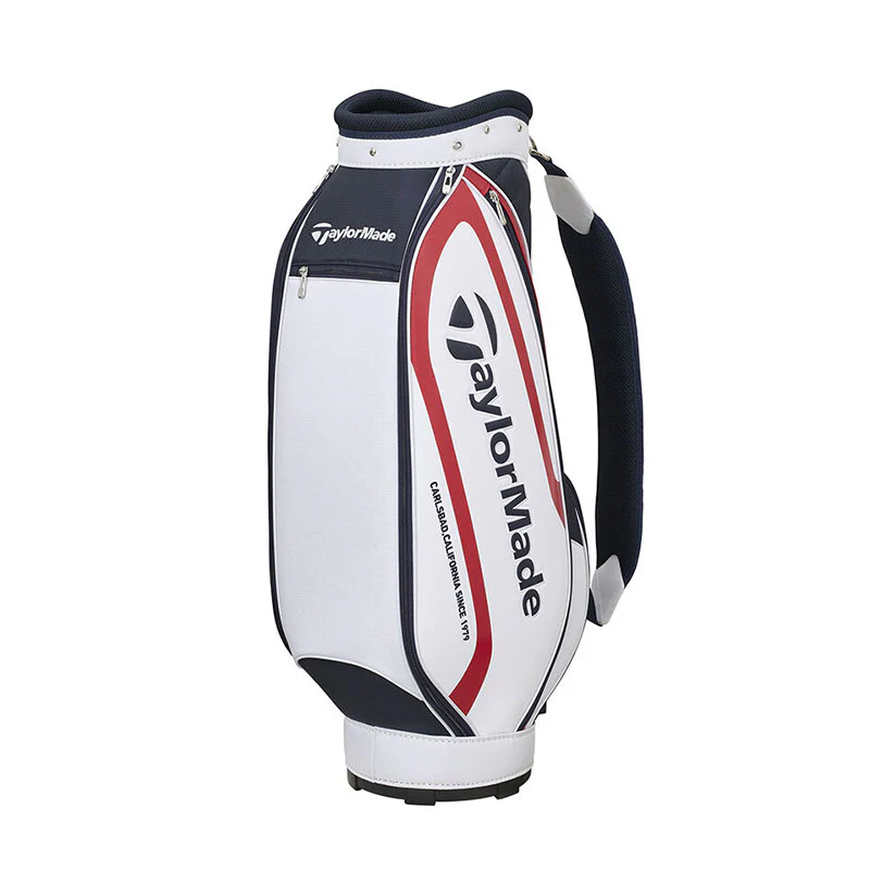 TAYLORMADE 9" True-Lite Cart Bag (White/Navy/Red) - Image 2