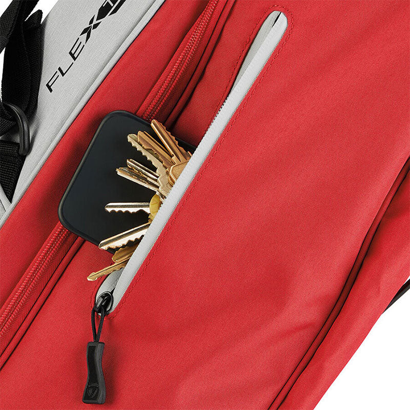 TAYLORMADE FlexTech Stand Bag (Silver/Red) - Image 4