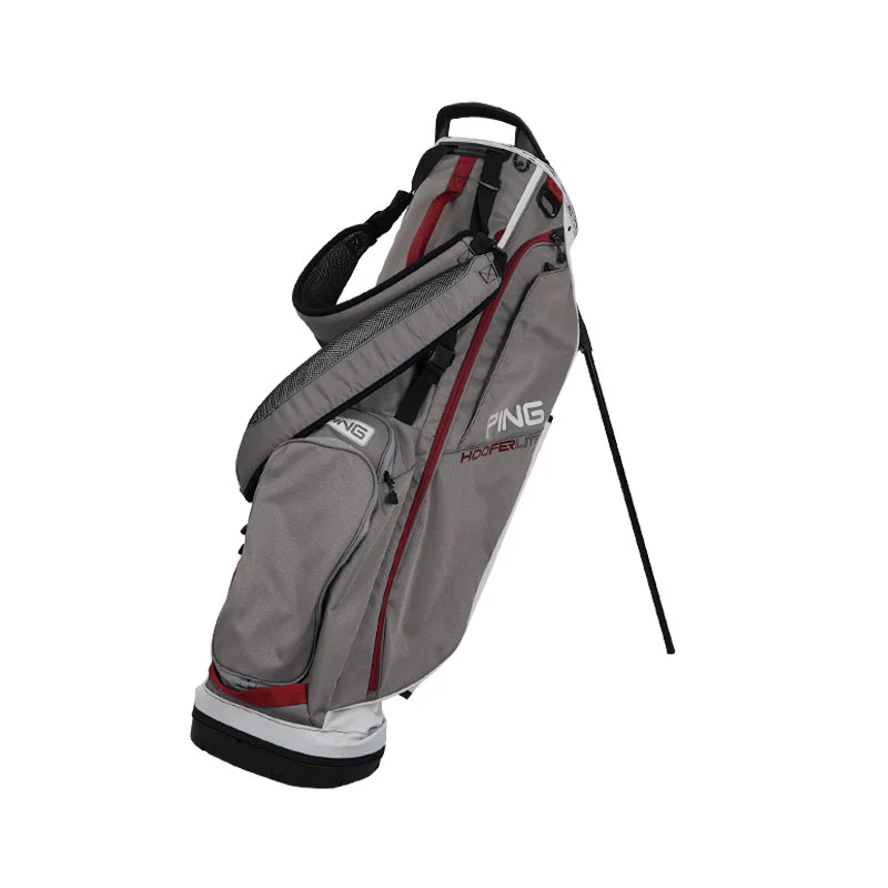 PING Hoofer Lite Stand Bag (Pewter/Grey/Red)